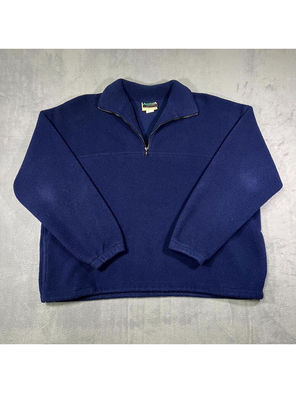 Vintage Avalanche Wear Jacket Navy Blue Mens XL Polar Fleece 1/4 Zip Outerwear